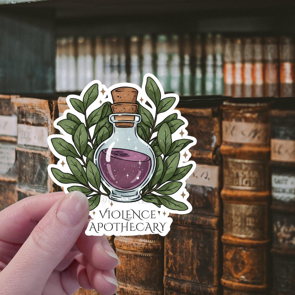 Violence Apothecary Fantasy Book Sticker Booktok Dragon Romantasy Romance Fae